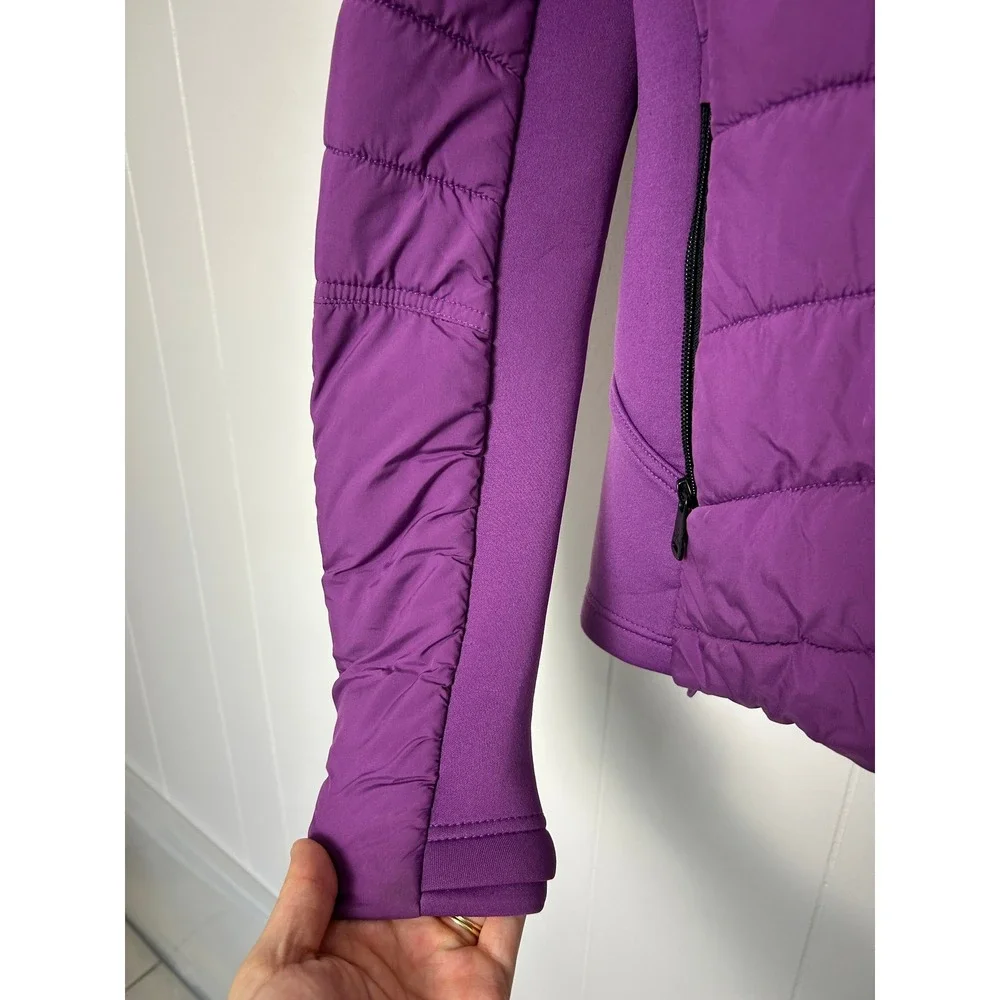 Bernardo Performance Hooded Quilted Water Repellent Jacket Purple Size S outdoor